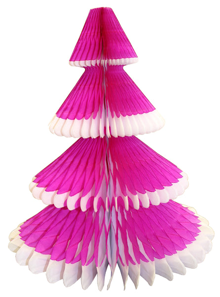 12 Inch Honeycomb Tissue Paper Tree Decoration, Maroon (1 Piece)