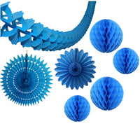 7-Piece Turquoise Honeycomb Decoration Set