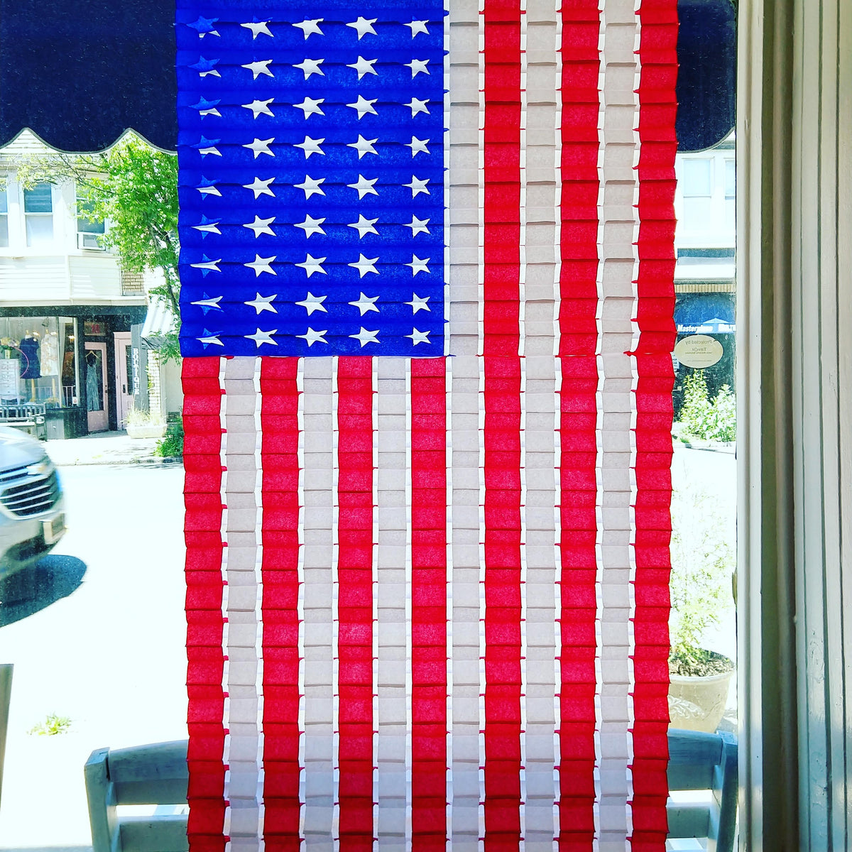 Extra-large US Flag Honeycomb Paper Decoration - Made in USA – Devra ...