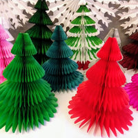 12 Inch Honeycomb Christmas Tree - Solid Colors (3-pack)