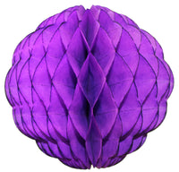 Small 8 Inch Honeycomb Scallop Ball Decoration (3-pack) - Solid Colors