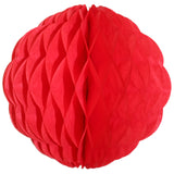 Small 8 Inch Honeycomb Scallop Ball Decoration (3-pack) - Solid Colors